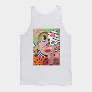 something for no one | surreal abstract pop art by Tyler Tilley | Weird art painting Poster strange times Tank Top